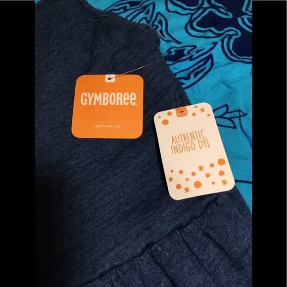 🍍 NWT Gymboree Girls Indigo Tiered Tank Dress XL (14) - Picture 6 of 10